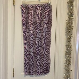 Purple Swirl Pattern Scarf